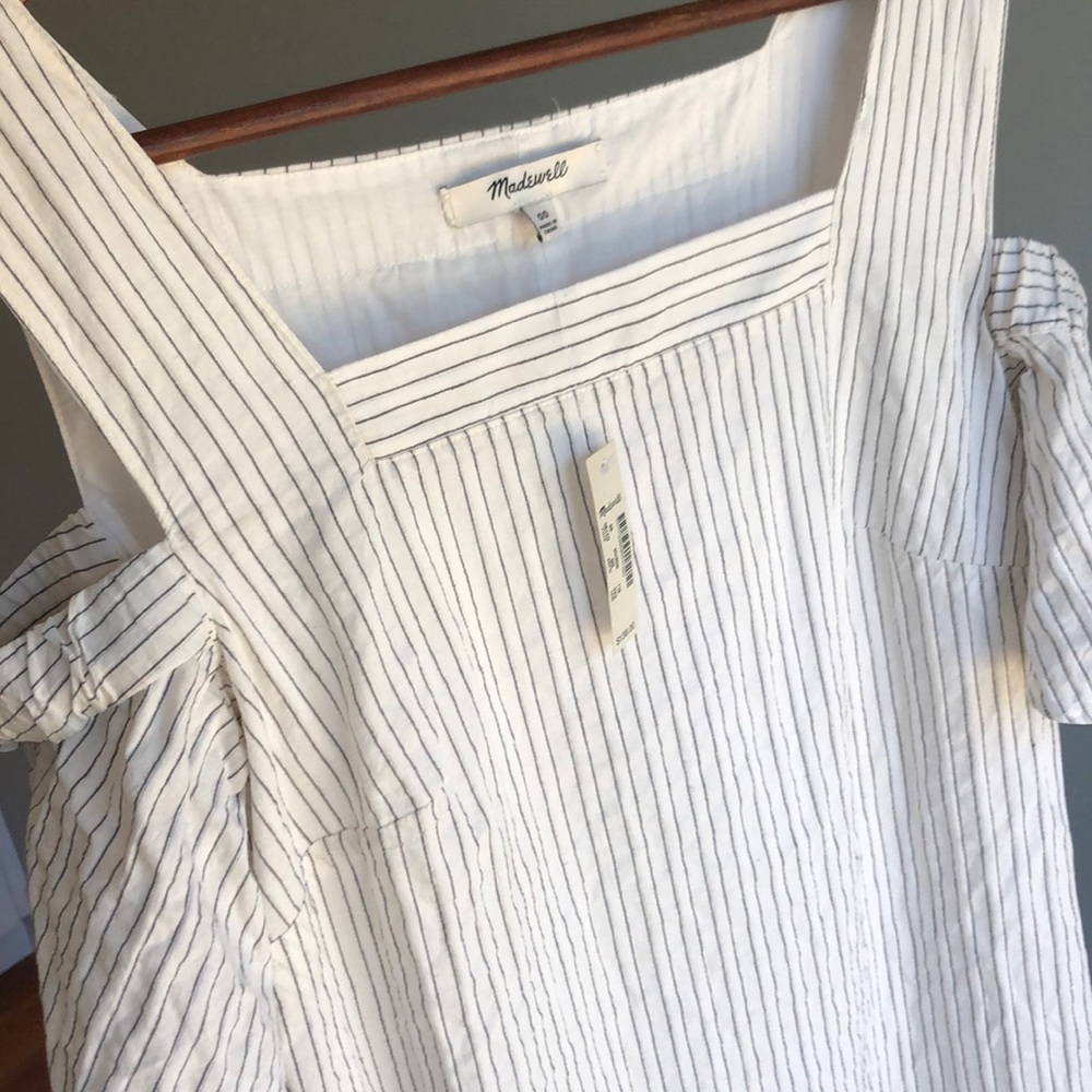 Madewell black & white striped summer dress
